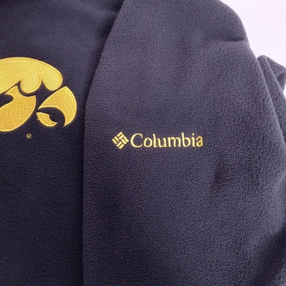 COLUMBIA IOWA HAWKEYES PULLOVER‎ FLEECE TOP W/HOOD SIZE 7 YOUTH NWT - Picture 6 of 15